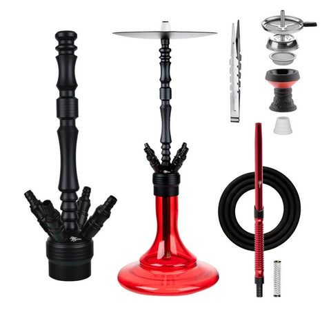 Jookah Shisha - Aluriium (Black/Red)